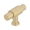 I.B.E. T-knob Mellow matt brass 51x16x33 mm
