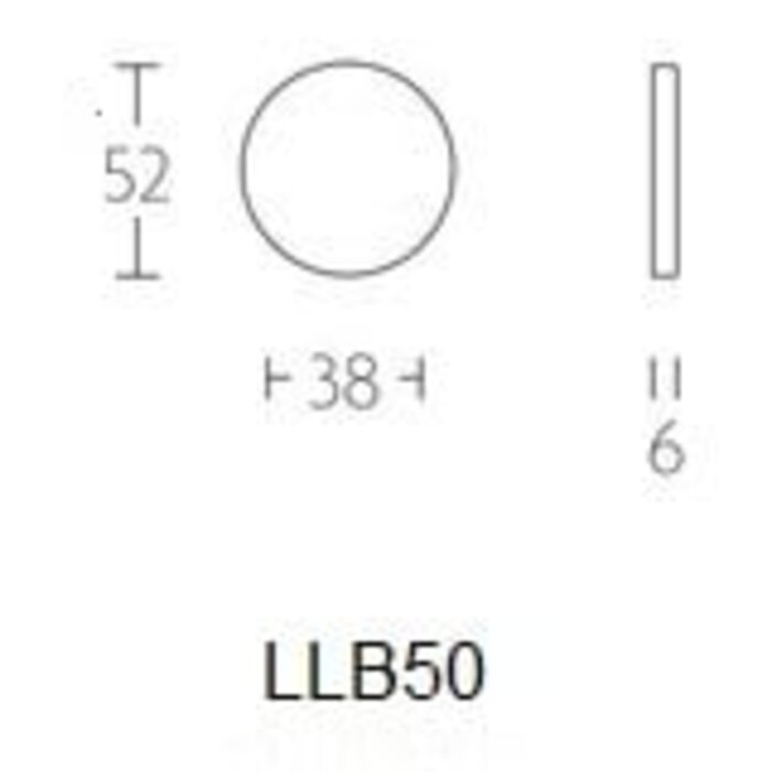Formani 1 x Plaque vierge Basics LBB50 6 mm d'épaisseur - Acier inoxydable PVD