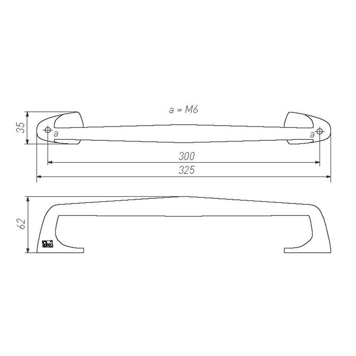 Dauby Dauby Pure® PMC door handle 300 mm in white bronze (WB)