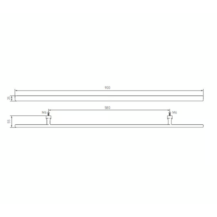 Dauby Dauby deurgreep  PMEL-900 ruw brons (RB) 580mm