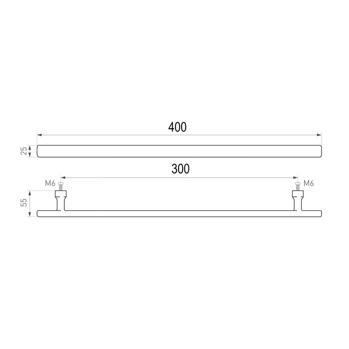 Dauby Dauby Türgriff PMEL-400, rau polierte Bronze (RBP), 300 mm