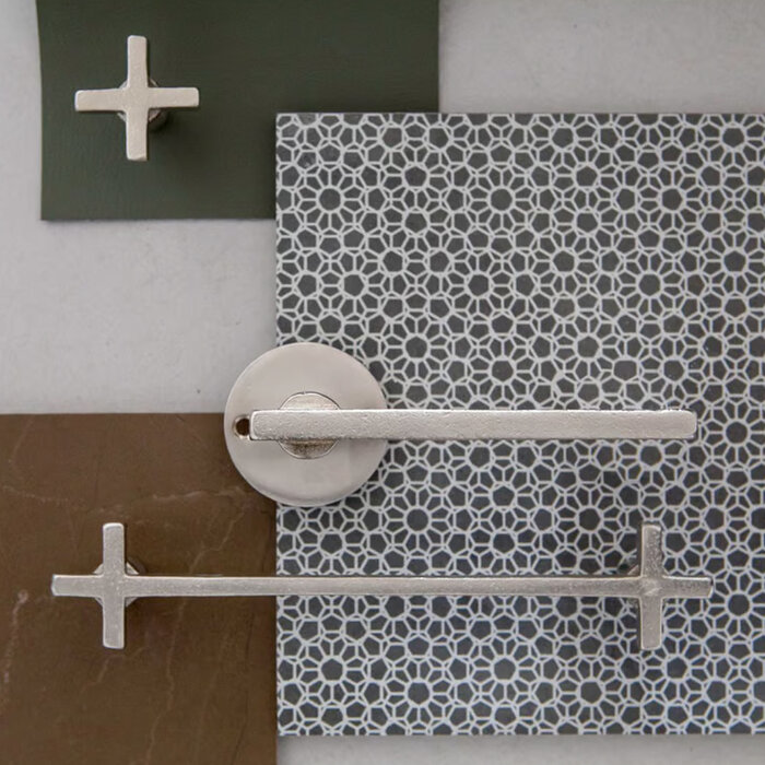 Dauby Dauby Pure® PH2017-50F door handle on rosette in matt white bronze (WBS)