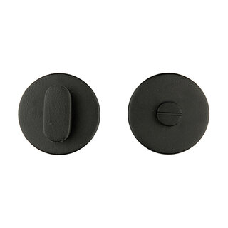 HDD Rundes WC-Set, schwarz strukturiert, UV-beständig ohne Indikator