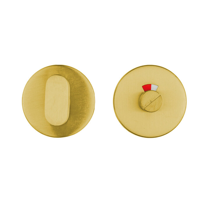 HDD Shaped WC set, round, matte copper with red/white indicator