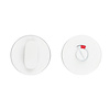 HDD Round Shape toilet set, white textured finish with red/white indicator
