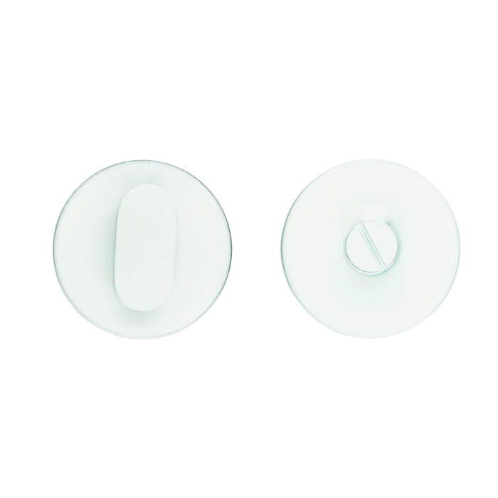 HDD Ensemble de toilette rond blanc texturé sans indicateur rouge/blanc