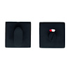 HDD WC set Square Shape black with red/white indicator