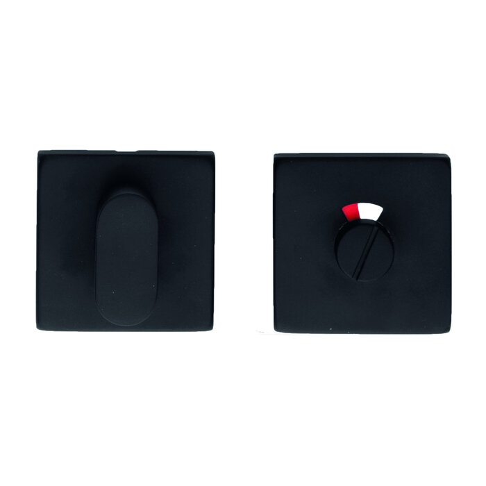 HDD WC-Set, quadratisch, schwarz mit rot/weißer Anzeige