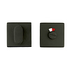 HDD WC set Square Shape black textured with red/white indicator