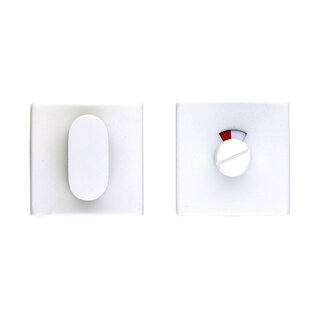 HDD WC set Square Shape white textured with red/white indicator