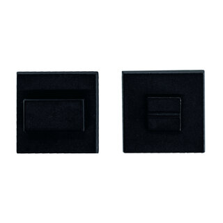 HDD WC-Anschluss, quadratisch, 48 mm, schwarz