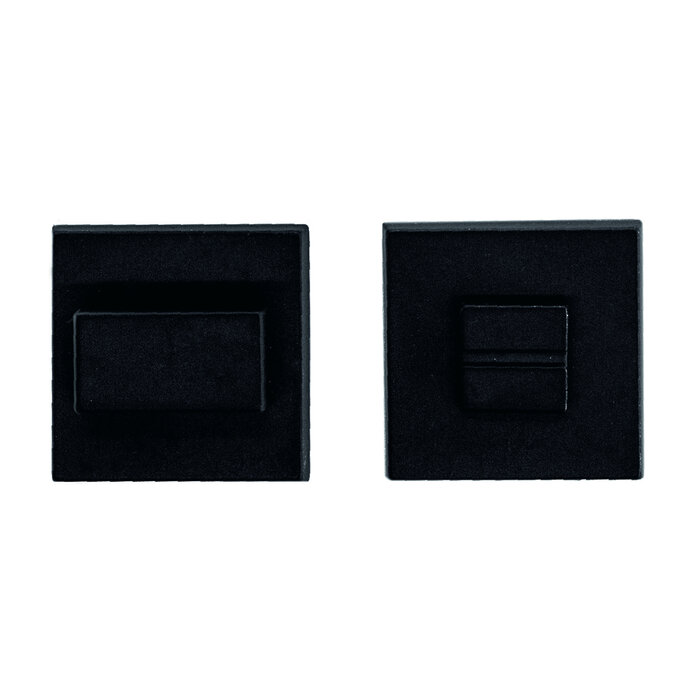 HDD WC garnituur square 48mm zwart