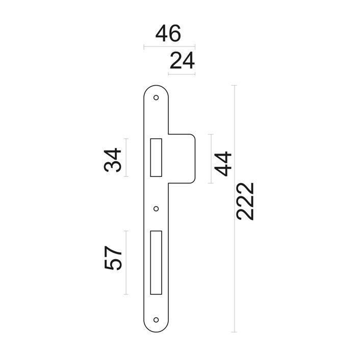 AGB Wide round backplate for AGB lock matte bronze