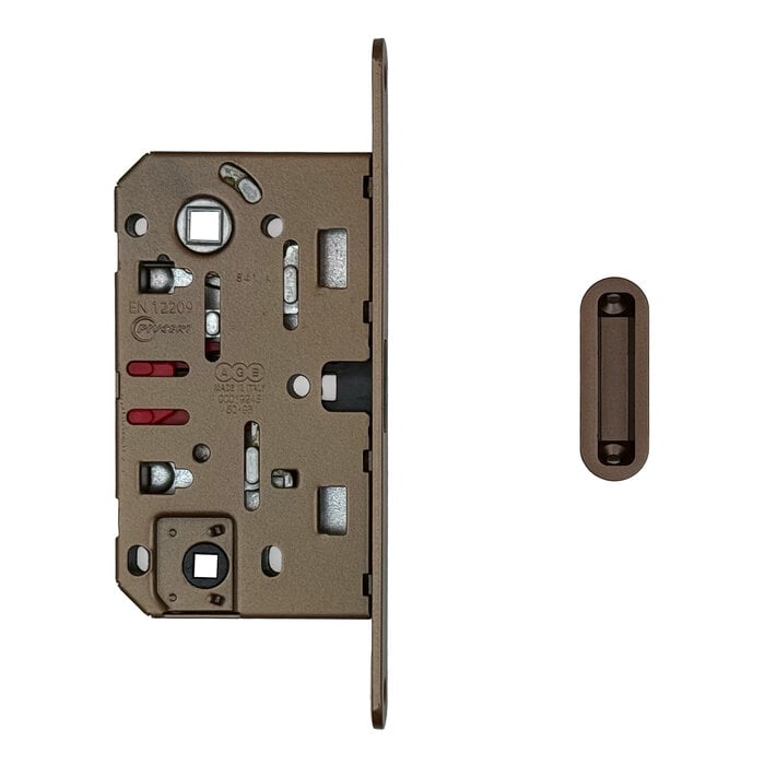 AGB Matte bronze WC magnetic lock AGB faceplate 195 x 18 mm - spindle size 90 mm