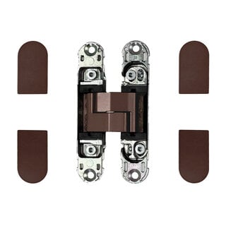 AGB Matte bronze invisible 3D hinge - 115x23mm - AGB eclipse 3.2