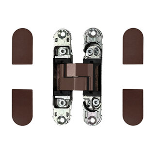 AGB Unsichtbares 3D-Scharnier in matter Bronze – 115 x 23 mm – AGB Eclipse 3.2