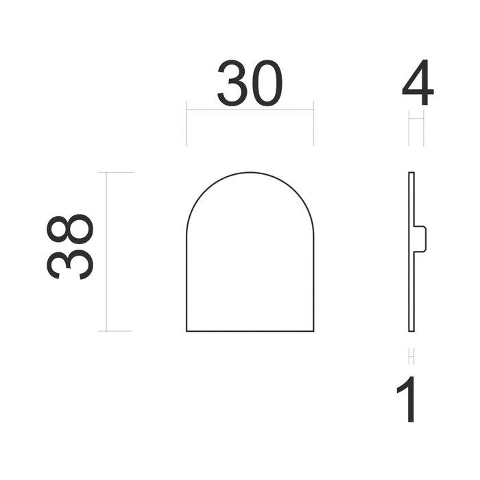 AGB  Afdekkapjes AGB eclips 2.2 Mat brons 38 x 30 mm