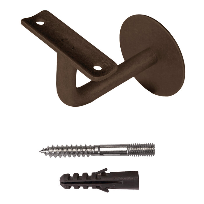 HDD Runder Handlaufhaken – mattes Bronze