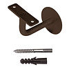 HDD Trapleuninghaak plat– mat brons
