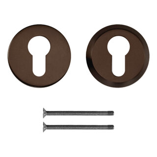 HDD Security cylinder plate round SKM matte bronze 10 mm