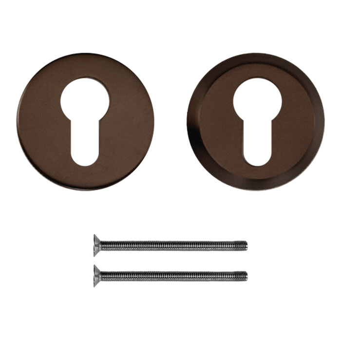 HDD Plaque cylindrique de sécurité ronde SKM bronze mat 10 mm