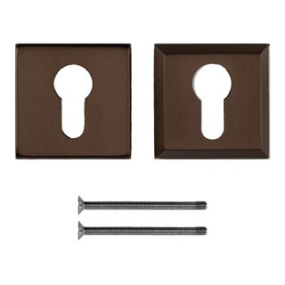 HDD Plaque cylindrique de sécurité SKM carrée bronze mat 10 mm