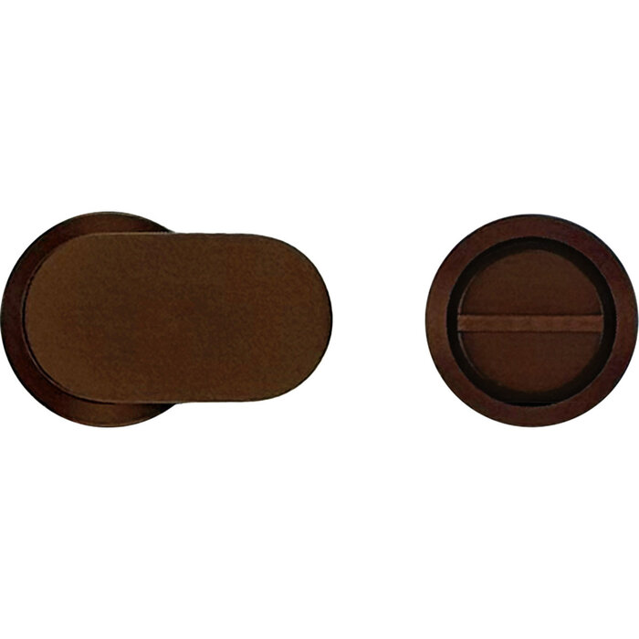 HDD WC garnituur minimalistisch mat brons