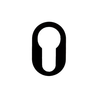 HDD Plaque cylindrique ovale minimaliste noire