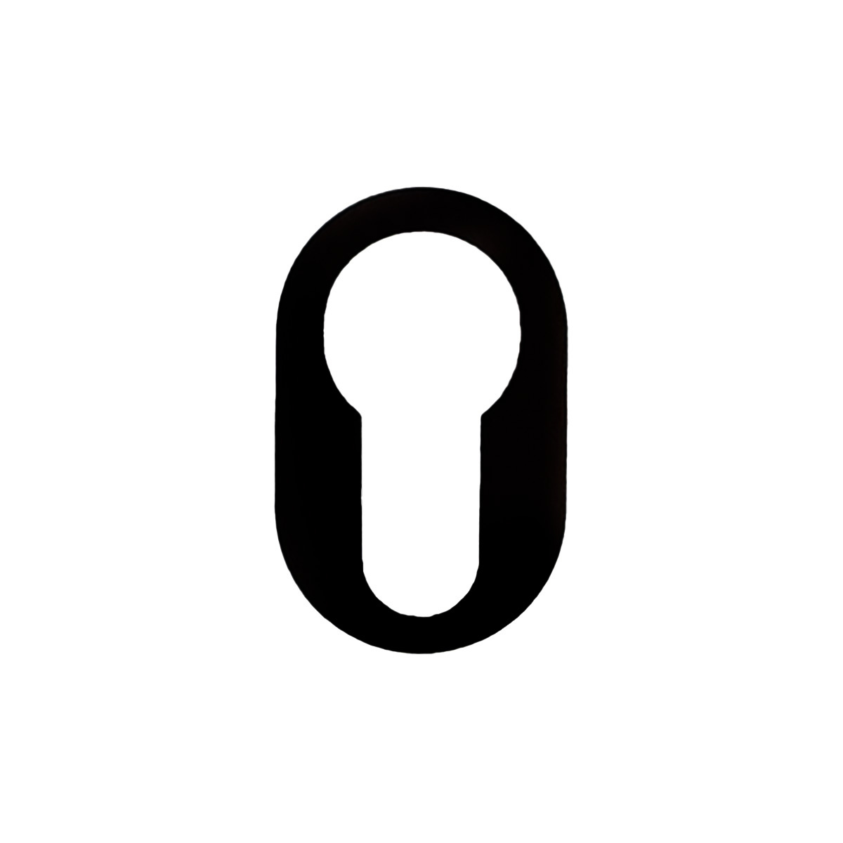 HDD Plaque cylindrique ovale minimaliste noire