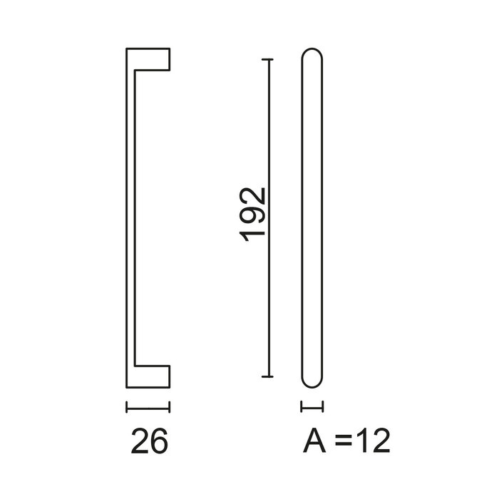 HDD Möbelgriff BUILD – Mattbronze – 12 mm