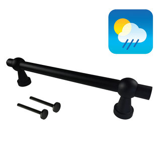 HDD Raily 300 door handle black UV textured pair for door thickness > 3 cm