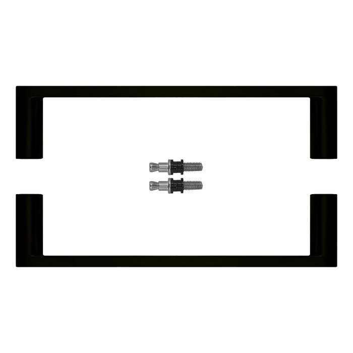 HDD Door handle BUILD 19 black pair for glass (indoor)