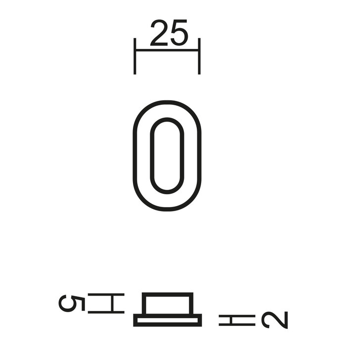 HDD 1 Sleutelplaatje ovaal minimal mat brons  (binnen)