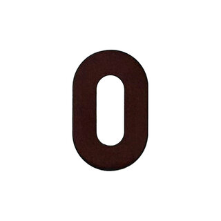 HDD 1 Plaque de clé ovale minimaliste bronze mat (intérieur)