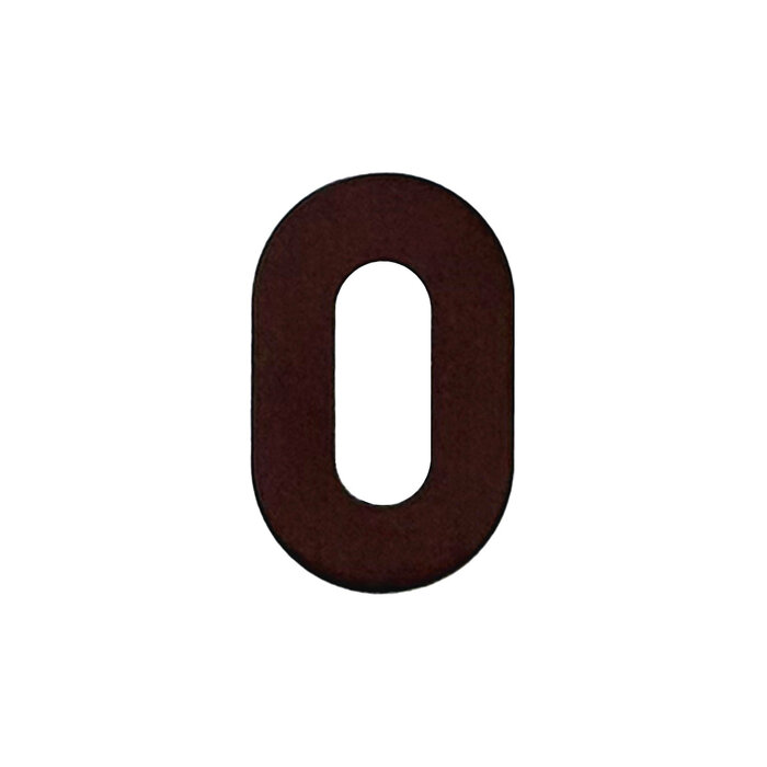 HDD 1 Key plate oval minimalist matte bronze (inside)