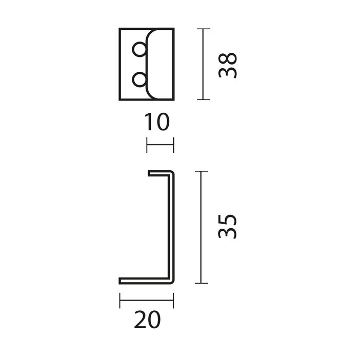 HDD Poignée de meuble en bronze mat fin