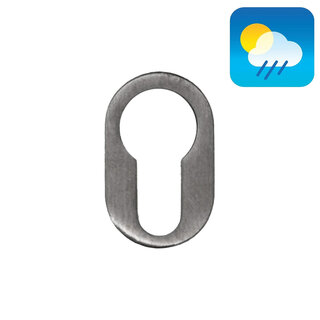 HDD Cilinderplaatje rond minimal inox plus