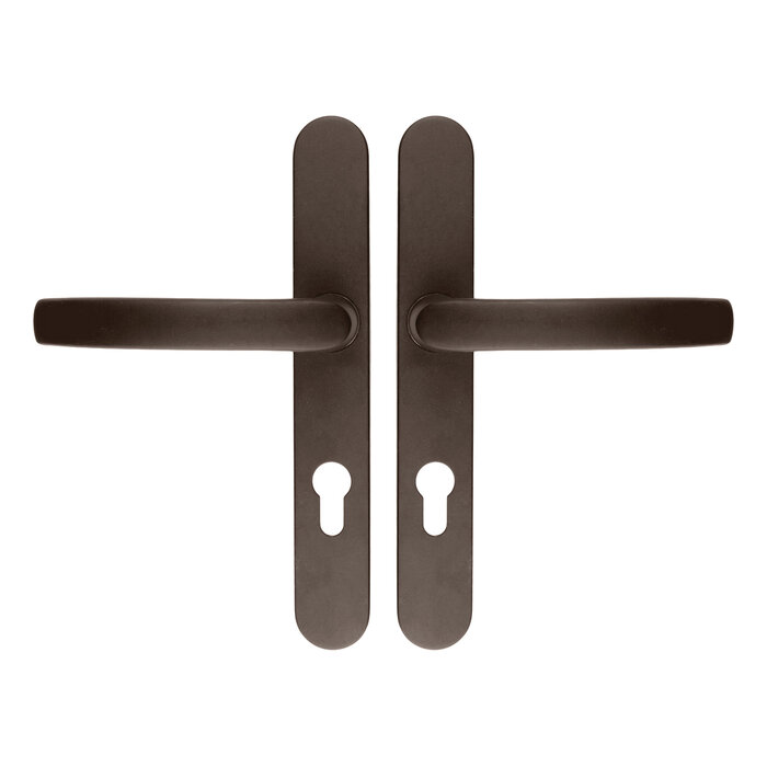 HDD Sicherheitsbeschlagset „Türgriff + Türgriff“ in mattem Bronze