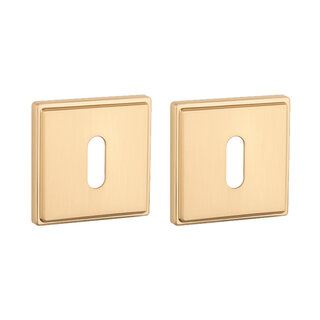 Aprile APRILE Premium square ribbed key plates - Matte gold