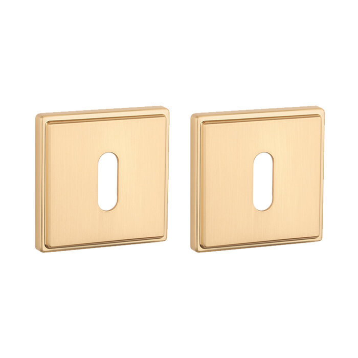 Aprile Plaques de clés carrées nervurées APRILE Premium - Or mat