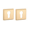 Aprile APRILE Premium square ribbed cylinder plates - Matte gold