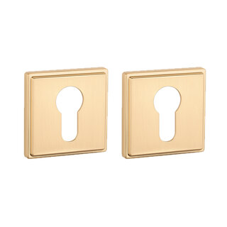 Aprile APRILE Premium square ribbed cylinder plates - Matte gold