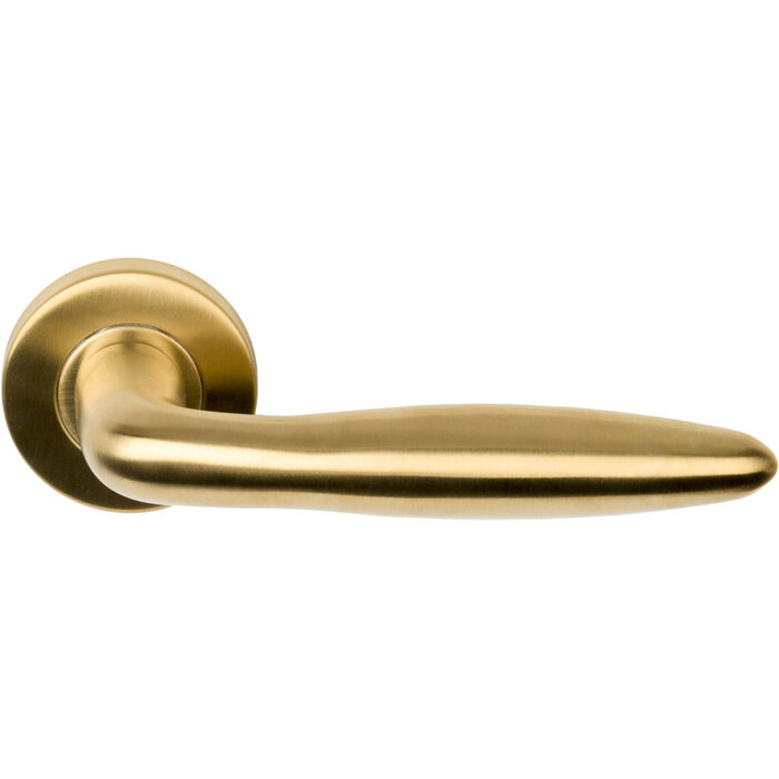 Formani Deurklinken Basics LB18H IM- PVD mat goud- rond rozet