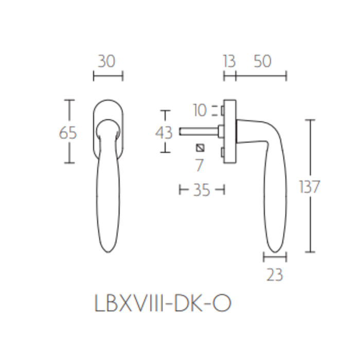 Formani BASICS Fenstergriff LB18H-DK-O, kipp- und drehbar, nicht abschließbar – PVD-mattgold
