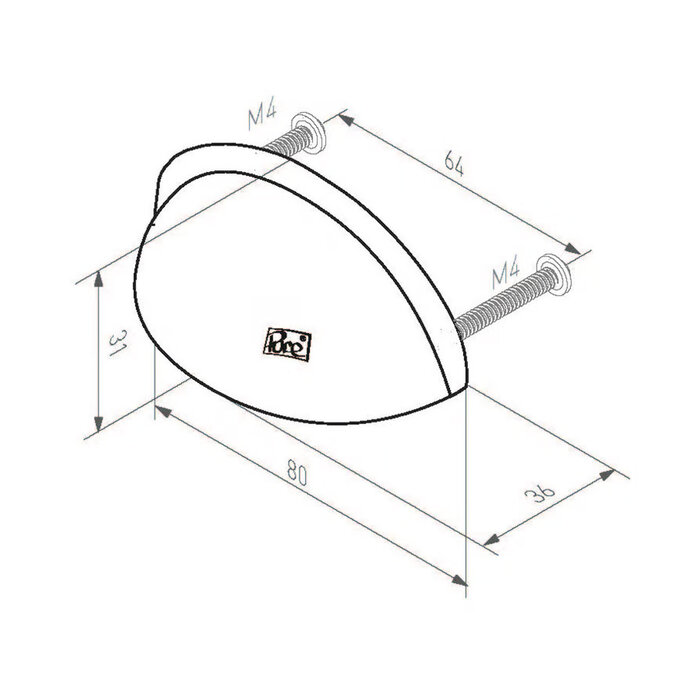Dauby Möbelkorpus PCO 64 Rohbronze