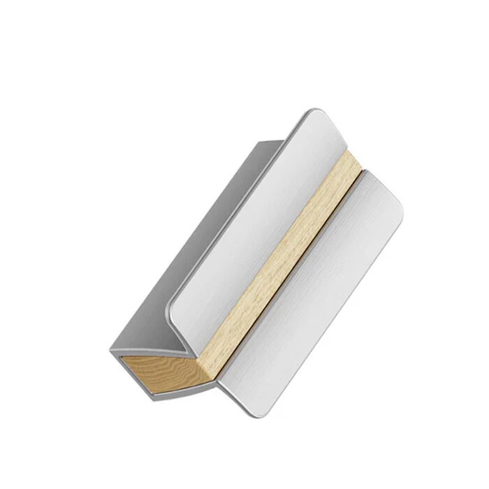 Furnipart PAPILLON furniture handle lacquered wood / stainless steel look