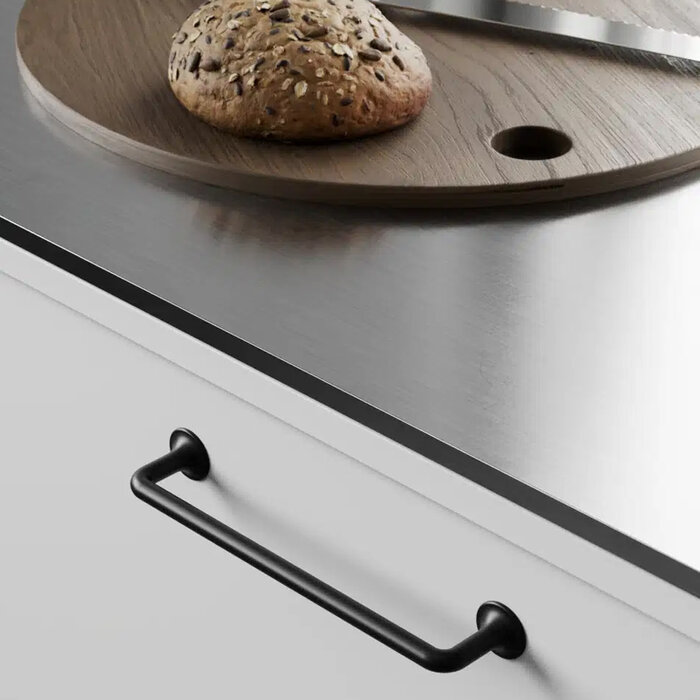 Furnipart Poignée de meuble TANGO noir mat 160 mm