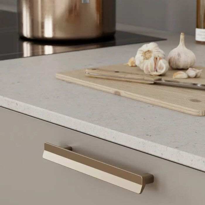 Furnipart Furniture handle VIS A VIS brushed brass 160 mm