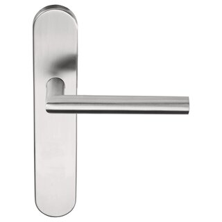Formani Door handles Basics LB2-19P13SFC on escutcheon - Matt stainless steel