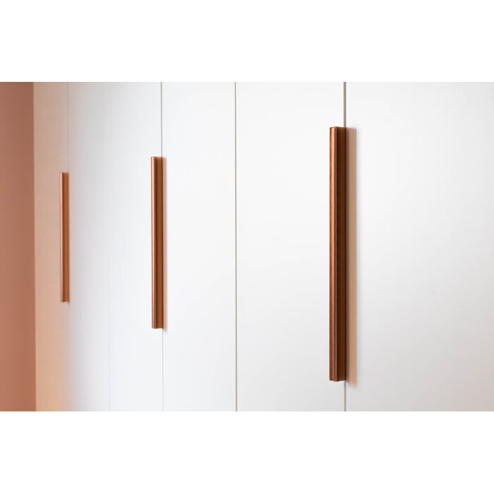 Furnipart Furnipart Corner handle EDGE STRAIGH - Brushed rose gold